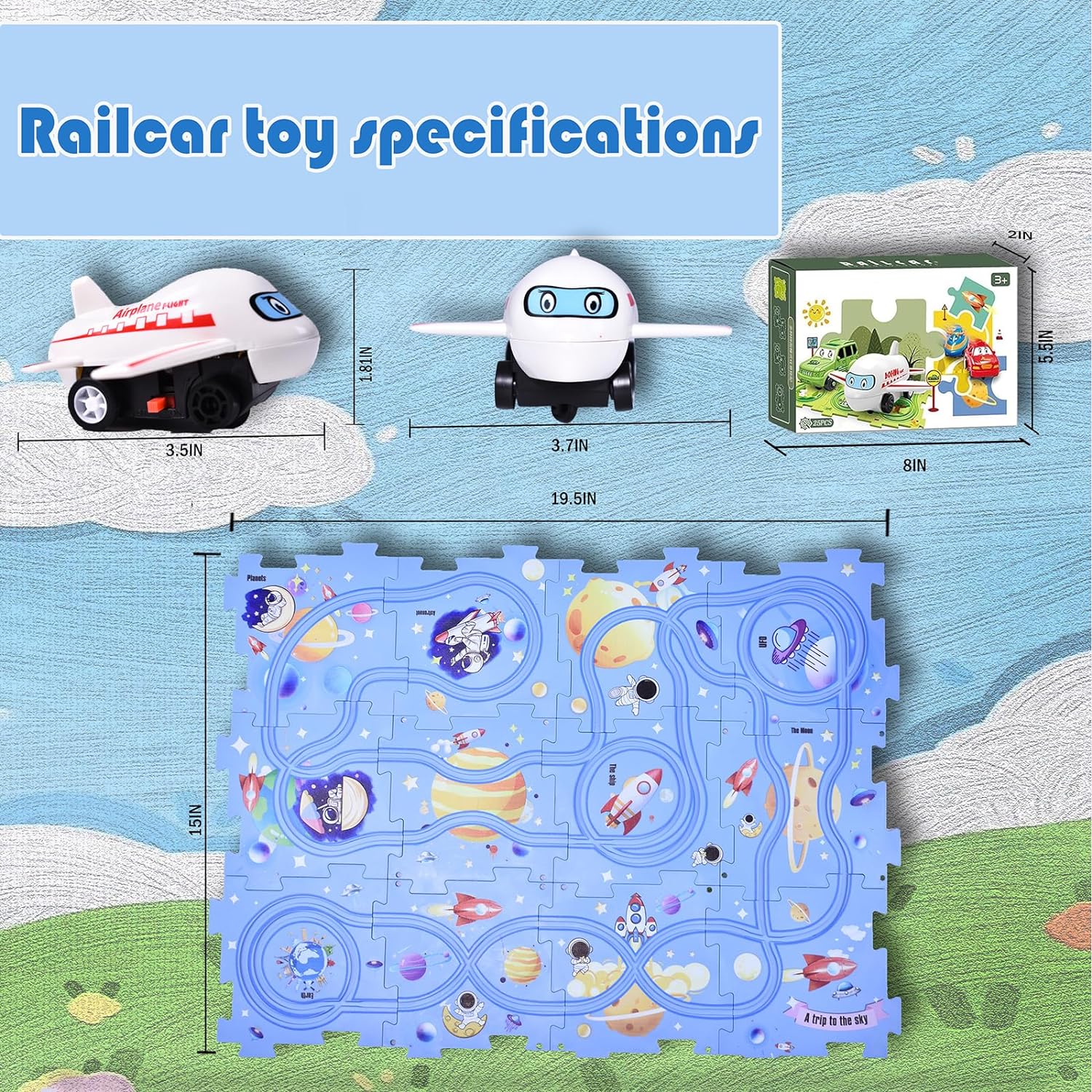 Puzzle track car set