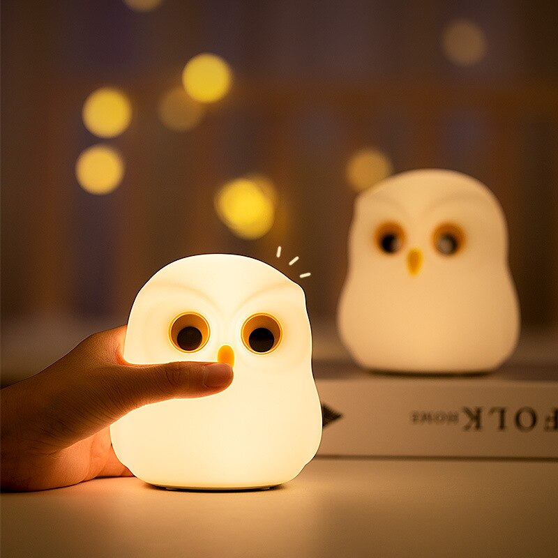 Cute Owl LED Night Lamp with 7 Colour Modes