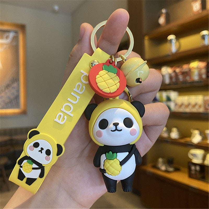 Cute Silicone Panda Keychain - Single Piece