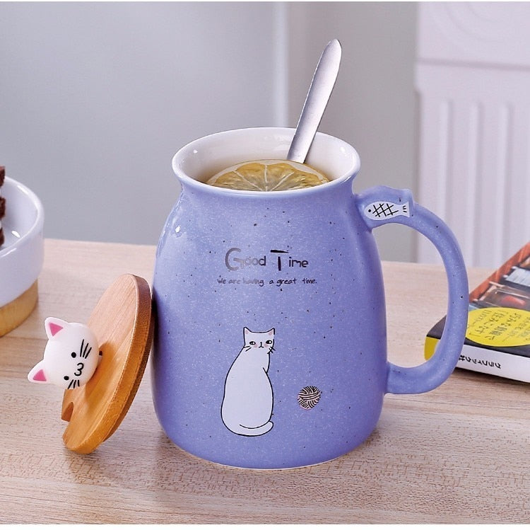 Cute Cat Coffee Ceramic Mug