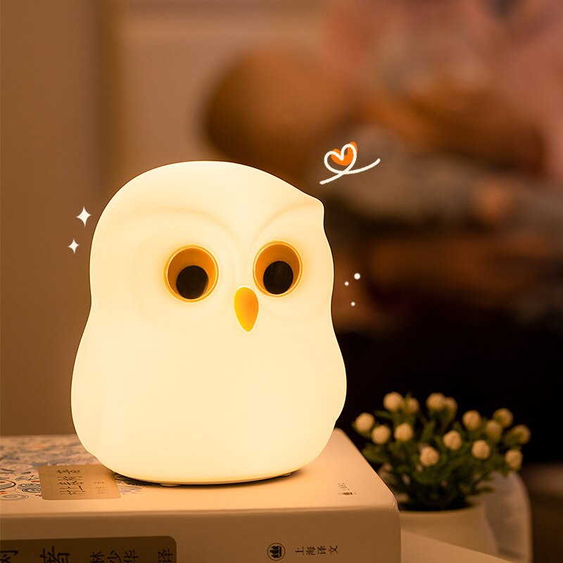 Cute Owl LED Night Lamp with 7 Colour Modes