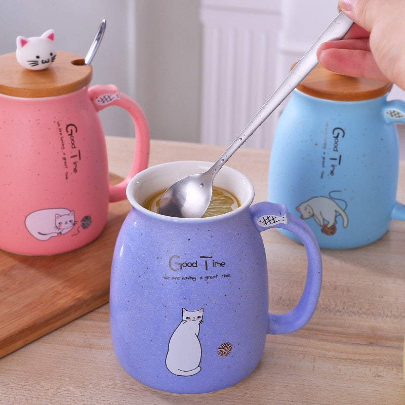 Cute Cat Coffee Ceramic Mug