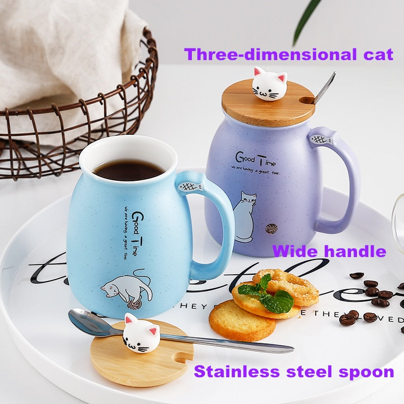 Cute Cat Coffee Ceramic Mug