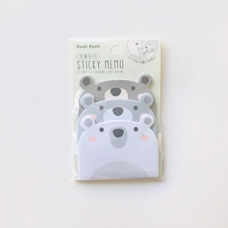 Cute Animal Sticky Notes