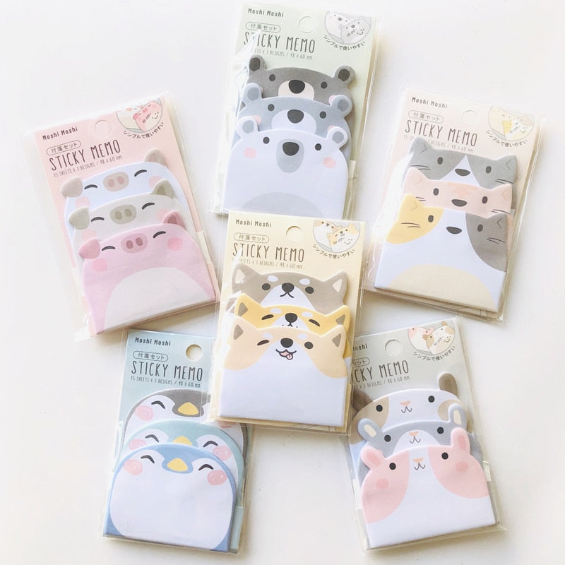 Cute Animal Sticky Notes