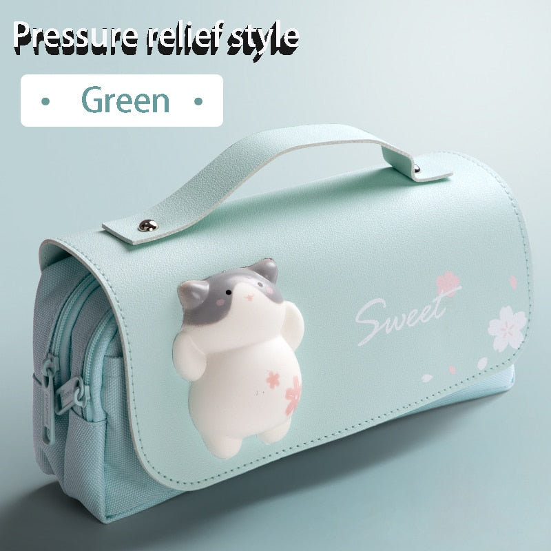 Cute Kawaii Large Capacity Squishy Pencil Case