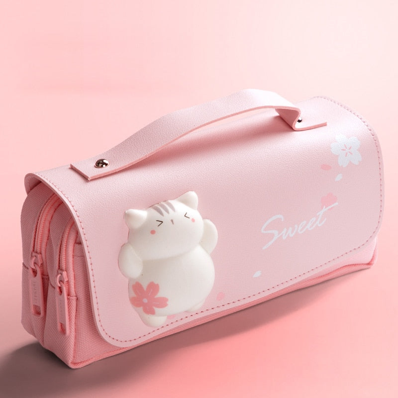 Cute Kawaii Large Capacity Squishy Pencil Case