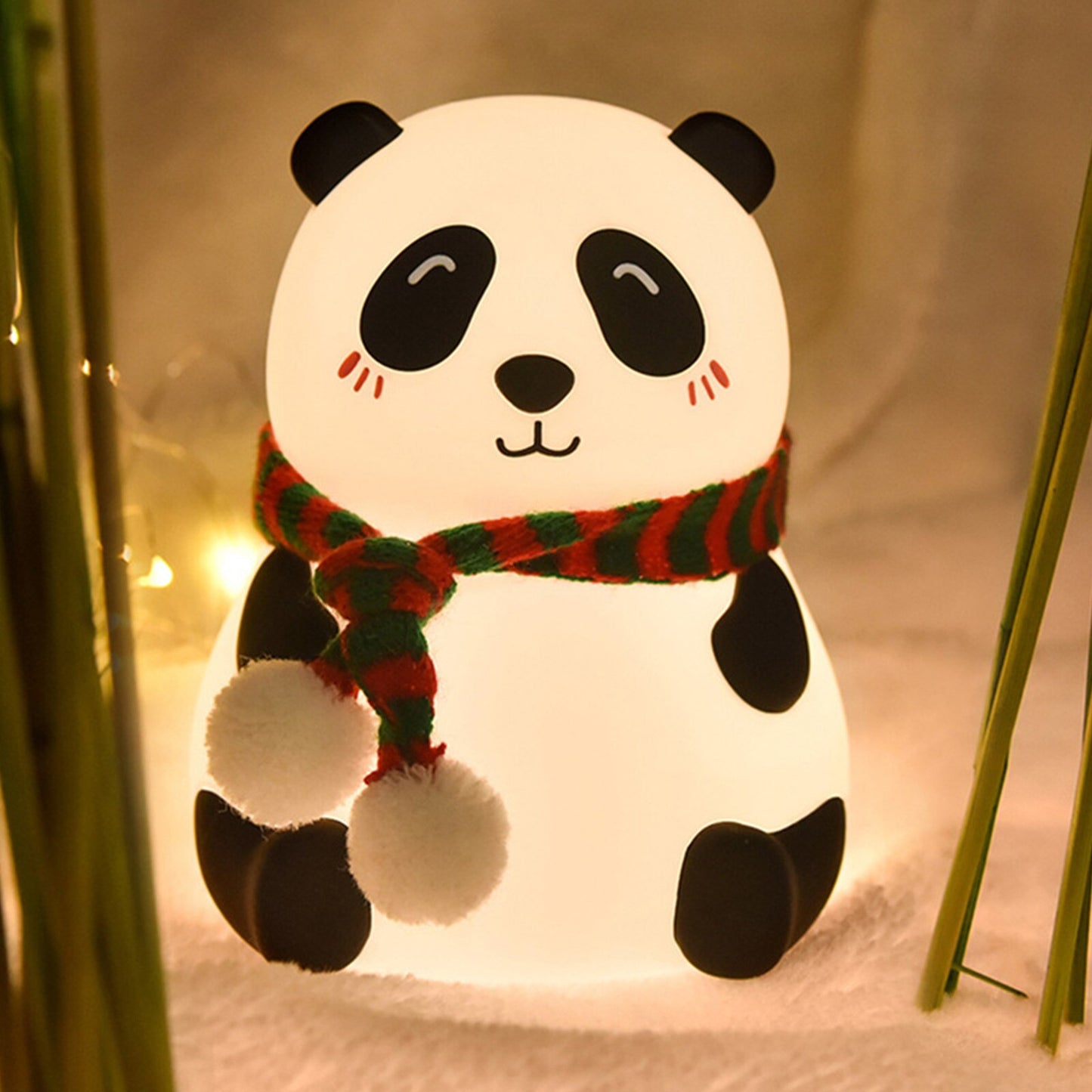 Cute Panda Touch Silicon Lamp with 7 Colour Modes