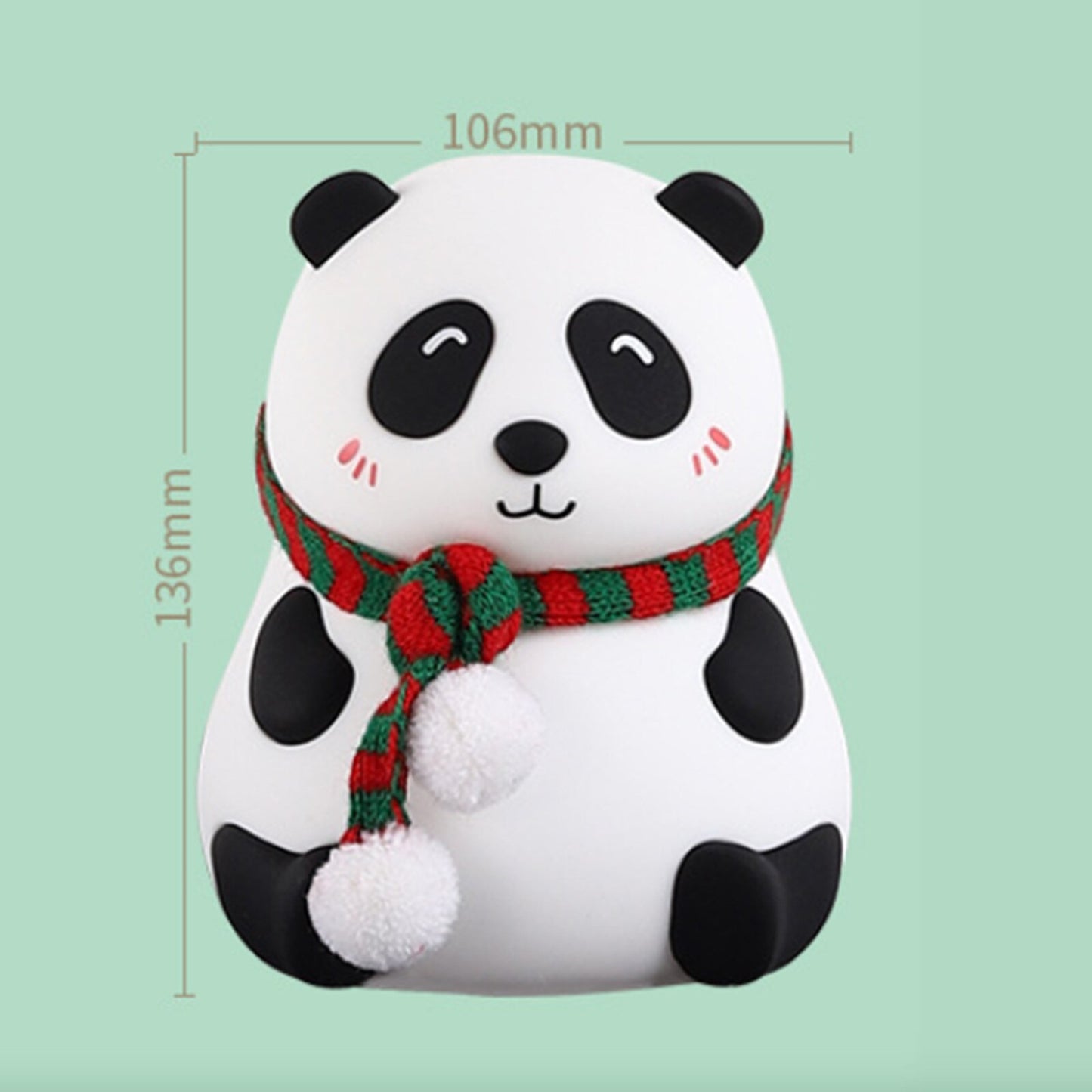 Cute Panda Touch Silicon Lamp with 7 Colour Modes