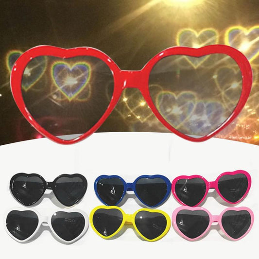 Love Heart Shaped Light Effect Glasses