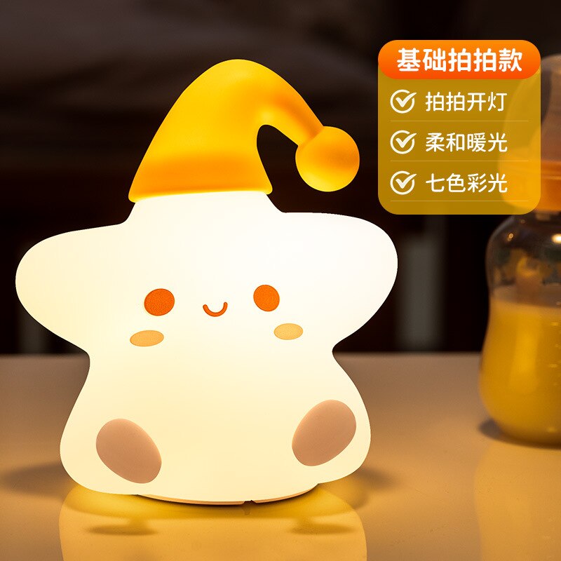 Cute Shining Star LED Night Lamp with 7 Colour Modes