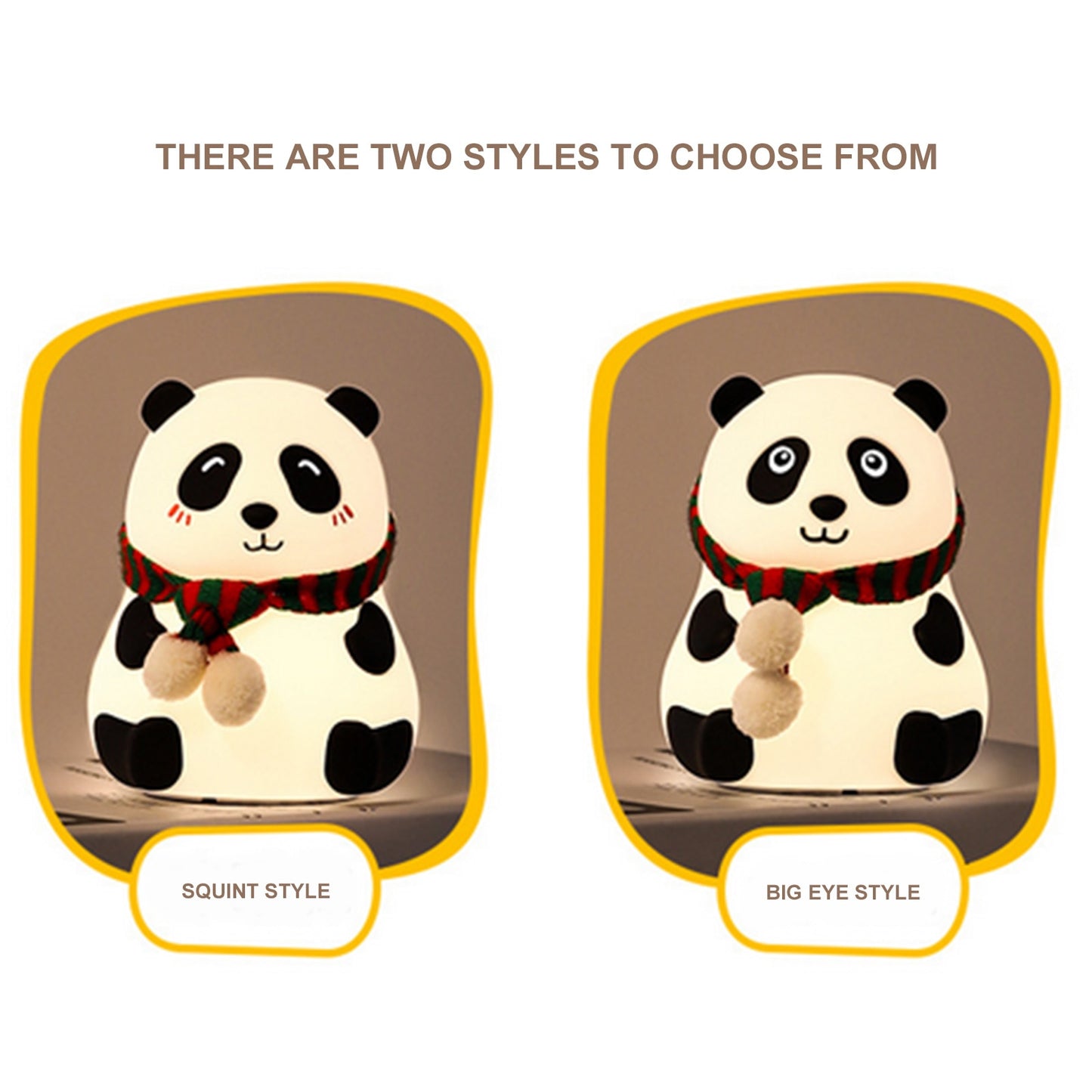 Cute Panda Touch Silicon Lamp with 7 Colour Modes